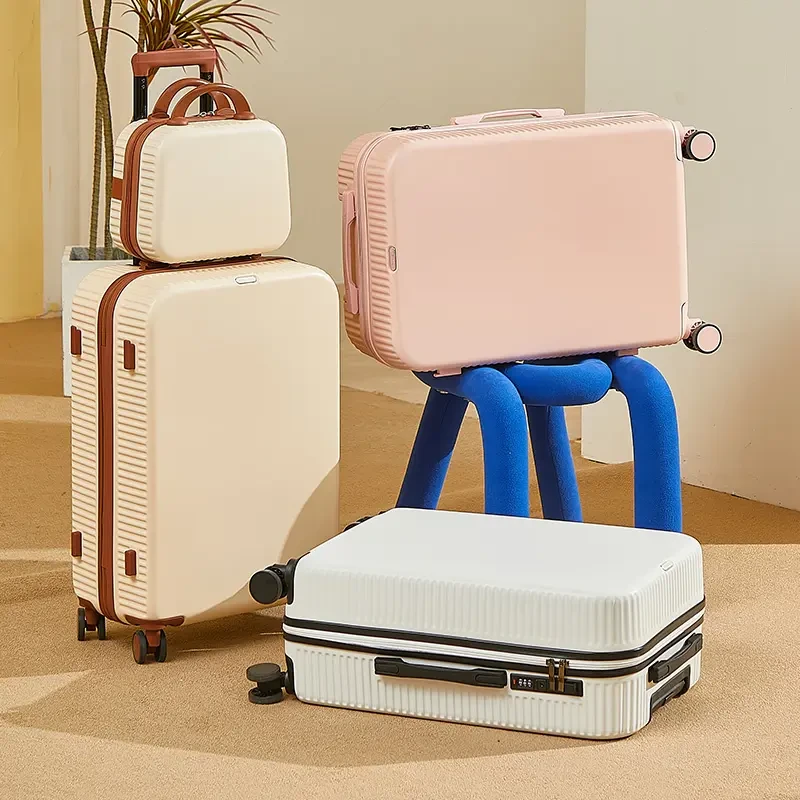 新款卡通森系多功能行李箱女20学生高颜值旅行箱男结实耐用拉杆箱