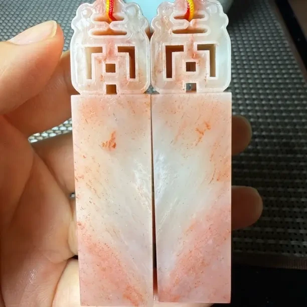 老挝石水冻博古钮印章书法篆刻定制姓名章