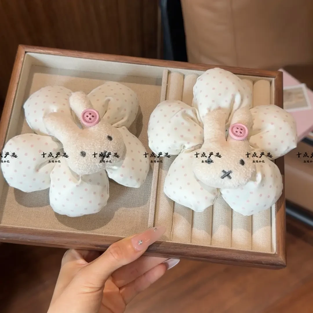 可爱卡通米菲免发圈甜妹百搭波点花朵大肠圈超仙少女ins风发绳