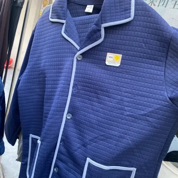 秋冬加厚纯棉男士睡衣家居服套装