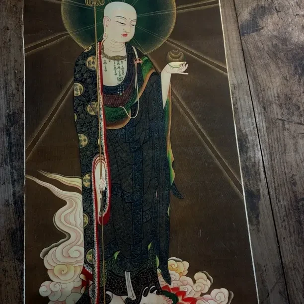 高端精品地藏菩萨绘画类唐卡作品AA86