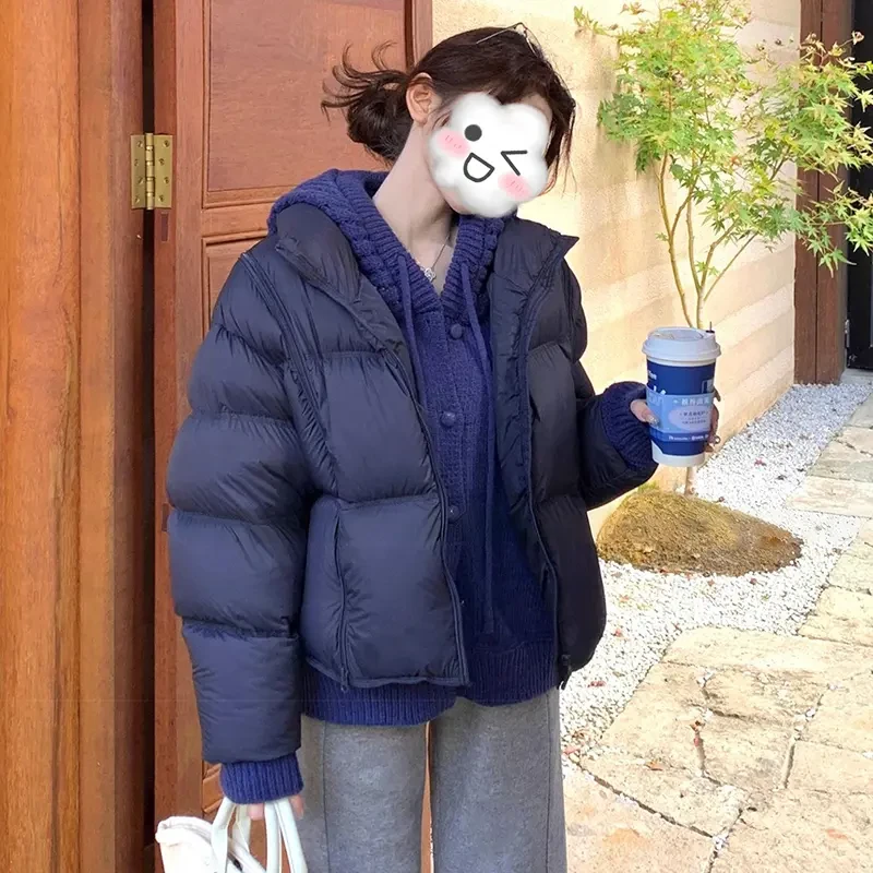 MISU/糜素时尚百搭立领棉服外套冬季2025新款胖MM宽松手塞棉棉衣