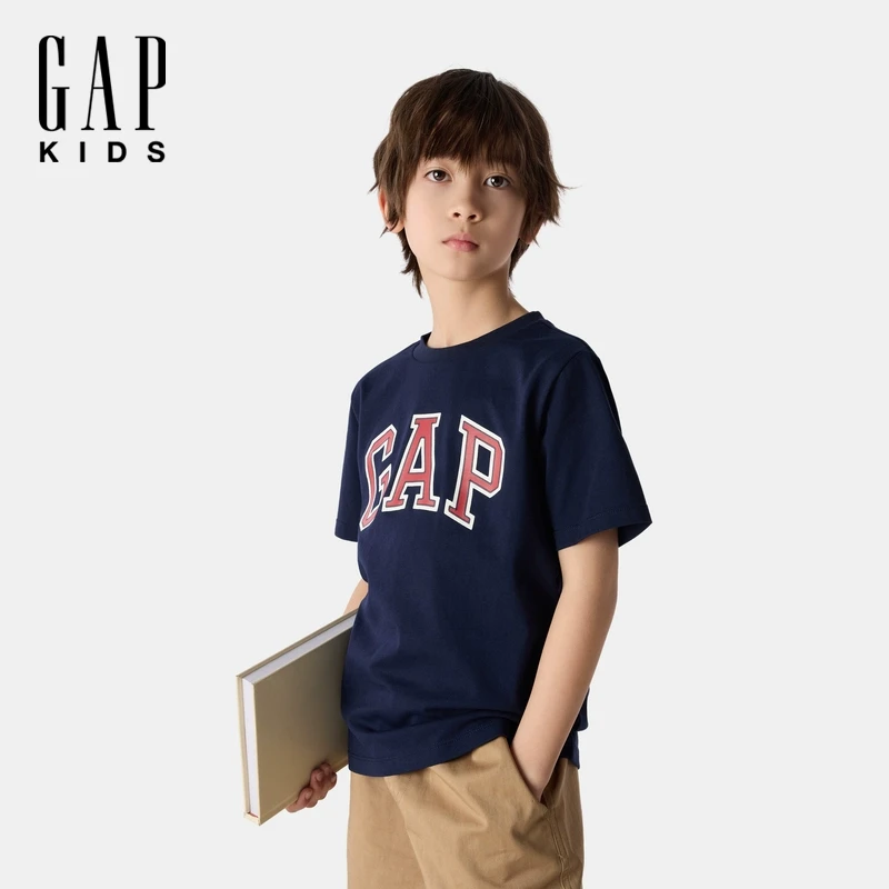 【大小童同款】Gap男女童25春夏季新纯棉logo短袖T恤759433/759431