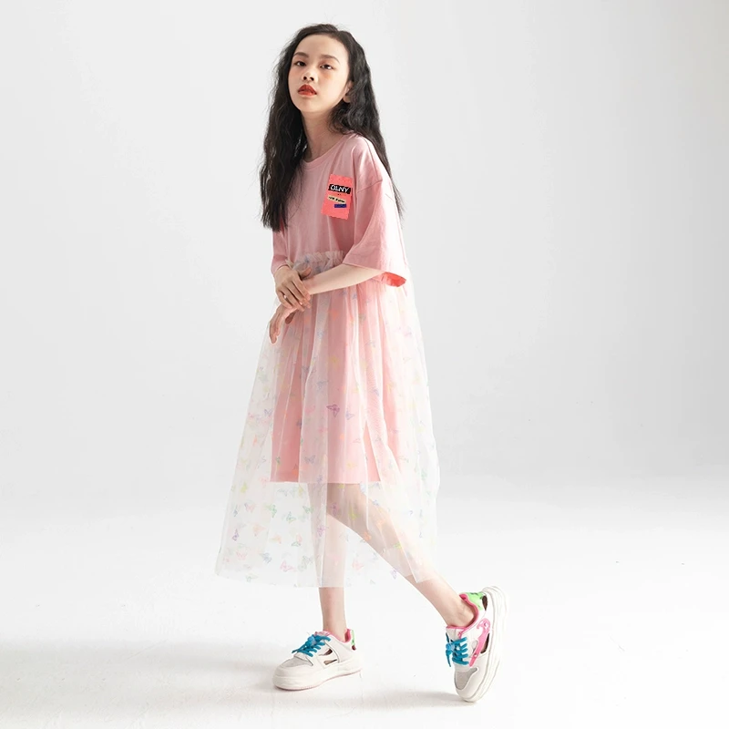 女童连衣裙夏装2025新款夏季女孩公主裙儿童夏日多巴胺穿搭裙子