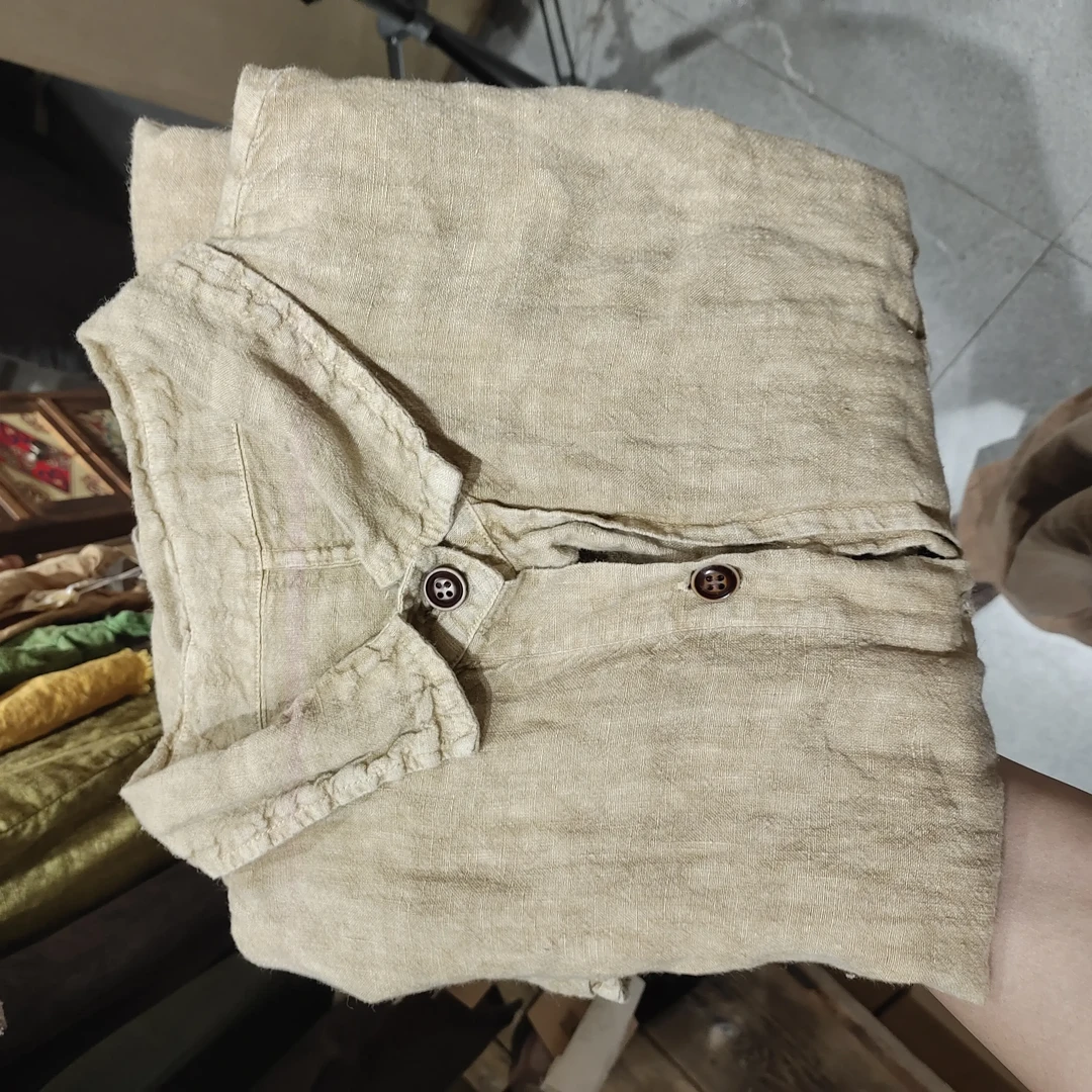 秋季慵懒高级感宽松棉麻衬衫