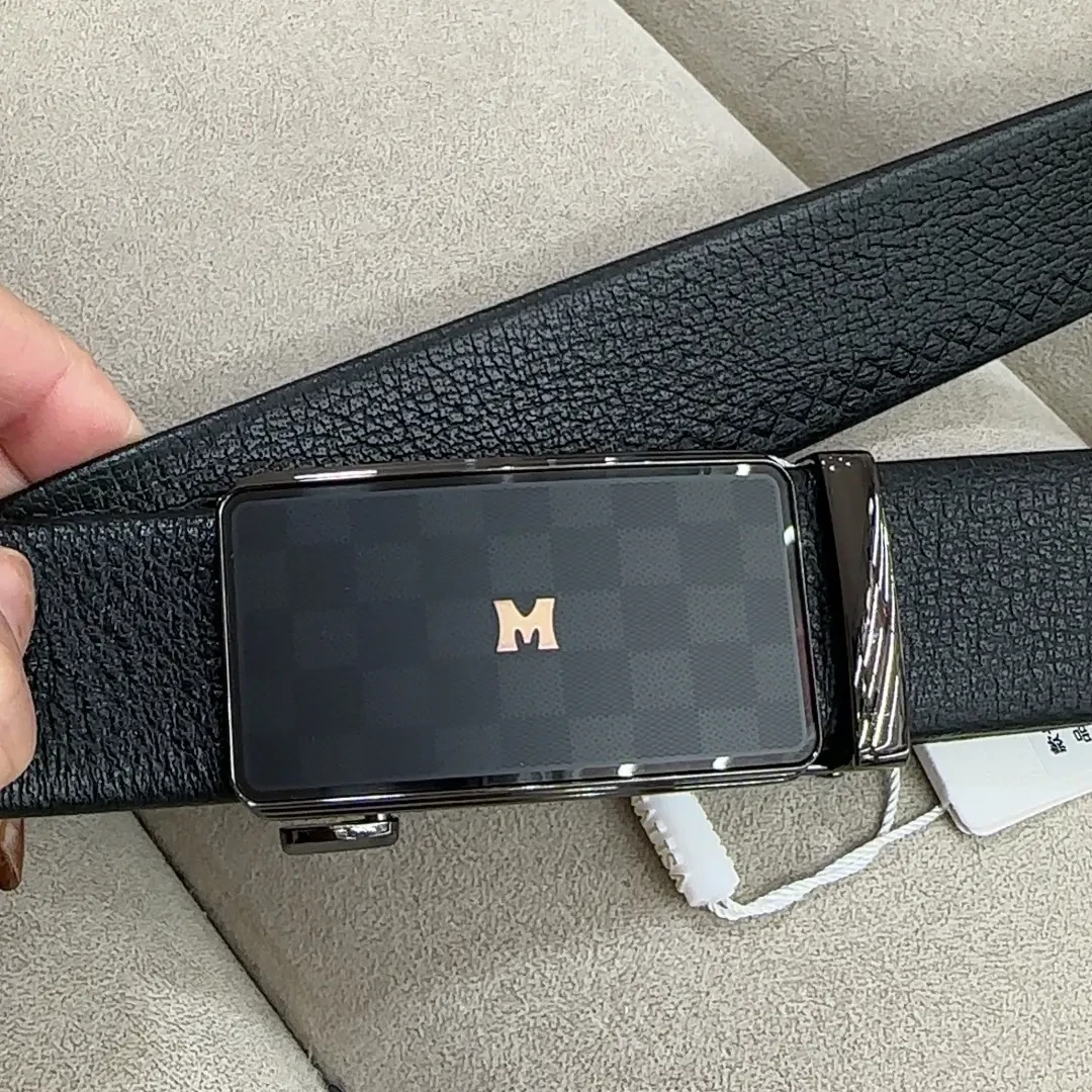 时尚休闲自动扣男士真皮皮带