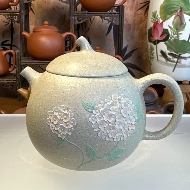 白段泥茄瓜壶180cc半手茶壶
