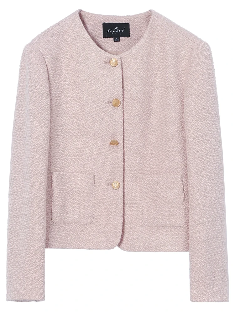 短外套小香风春秋气质小个子长袖短款时尚秋季洋气休闲百搭#0J9