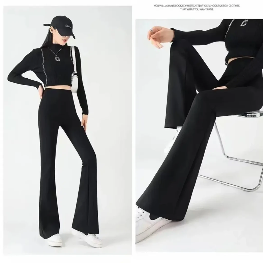 加绒加厚微喇鲨鱼裤女外穿高腰收腹提臀显瘦弹力保暖秋冬打底裤