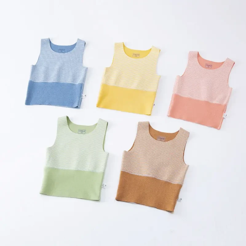 春秋冬儿童马甲德绒背心男童双面磨绒保暖内衣无骨女宝护肚围内穿