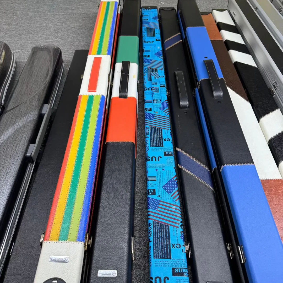 铝合金三槽通杆台球杆盒双槽小头黑八斯诺克分体球杆盒