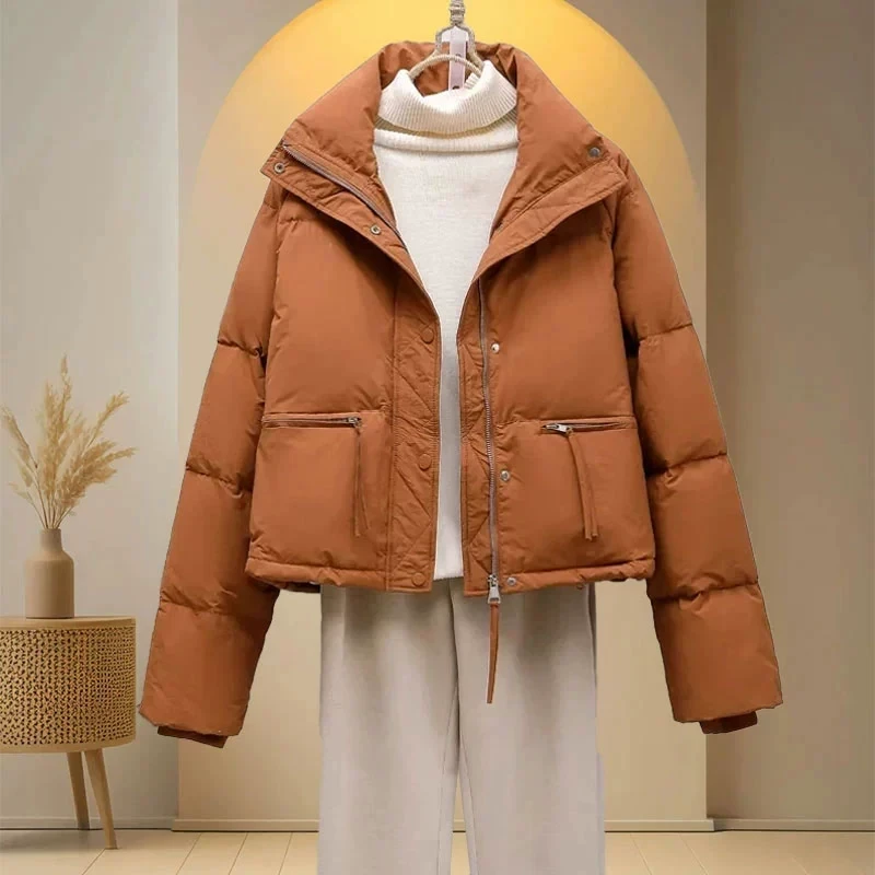 今年流行红色棉袄女2025年冬季新款洋气减龄棉服外套保暖显瘦棉衣