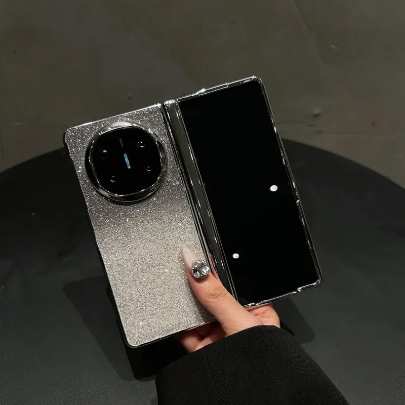 适用华为matex6满天星闪粉中轴全包手机壳matex5高级感渐变奢华x3