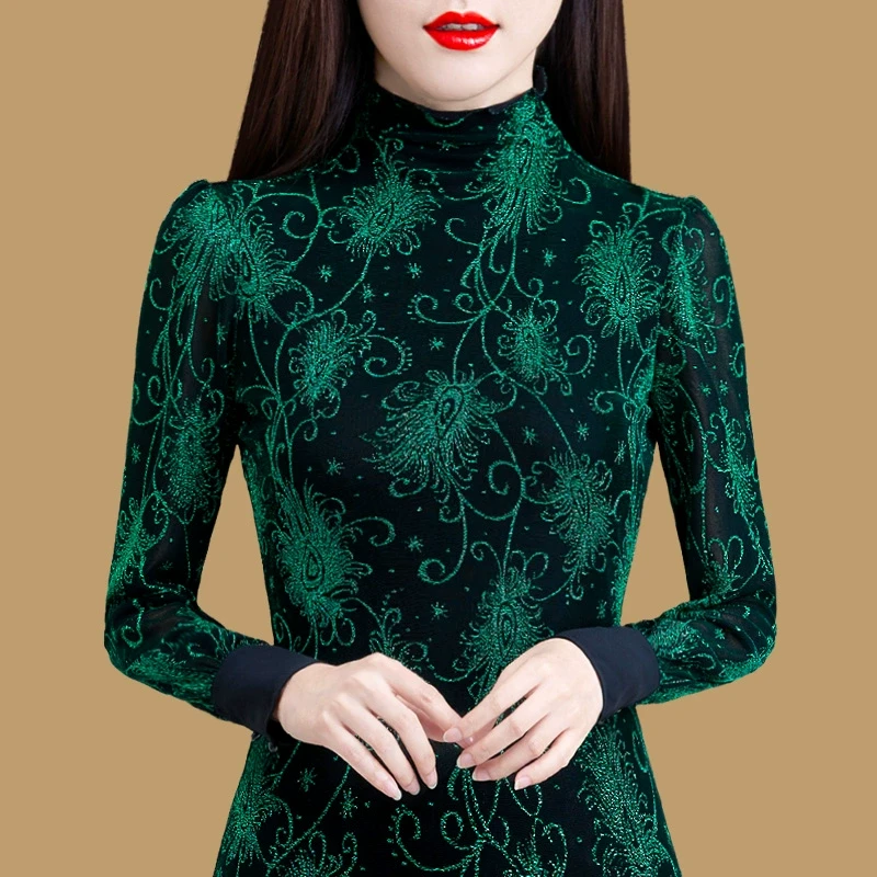 0582洋气高领加绒打底衫