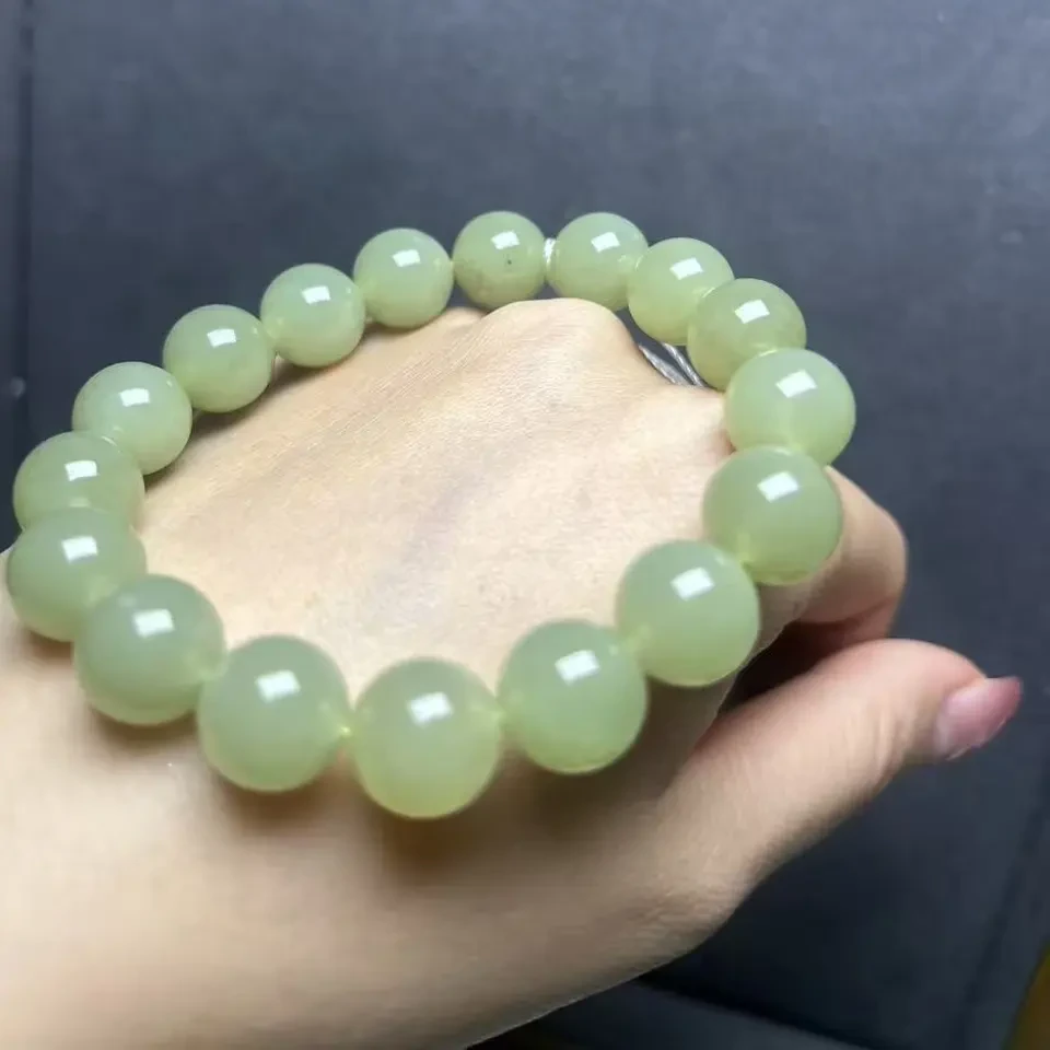 国玉和田玉青黄口手串12mm（多样性发其一）