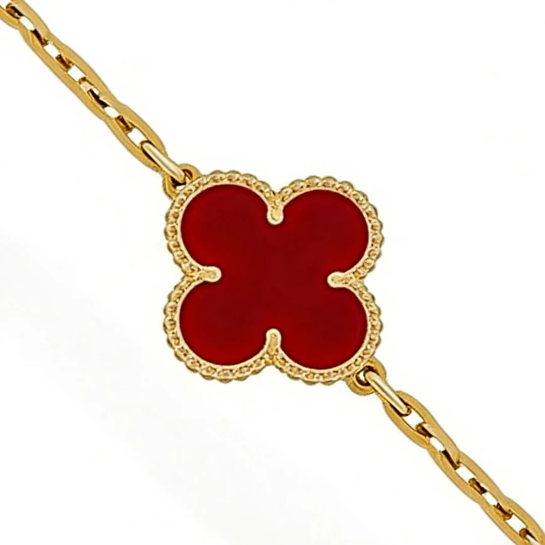 钛钢珐琅耳饰 镀轻奢高级感四叶草不掉色小众设计