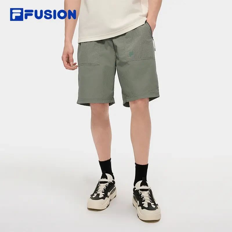 FILA FUSION【速干冰感短裤】运动男款夏季休闲跑步中裤T11M535801F