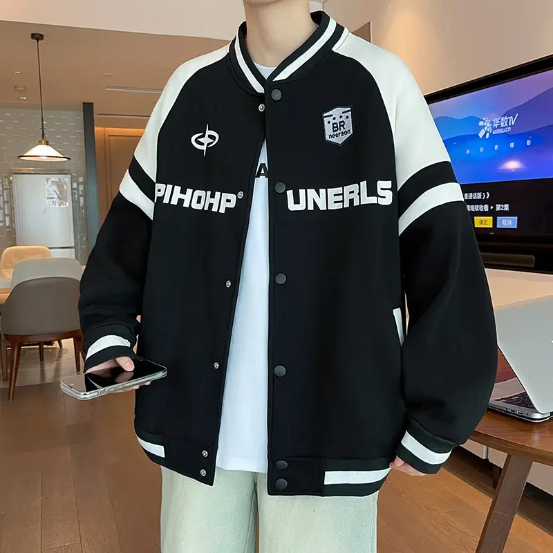 新款春秋季外套男孩初高中学生棒球服男生青少年帅气大童男装夹克