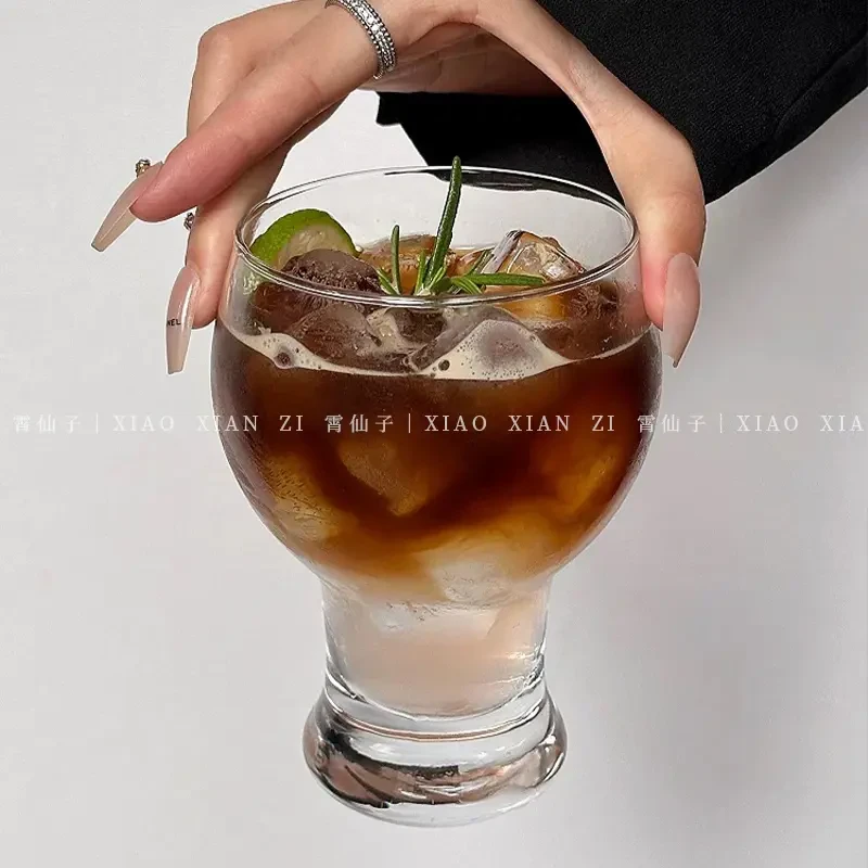 25新款家用啤酒杯高档家用精酿扎啤杯子加厚玻璃冷饮果汁杯高颜值