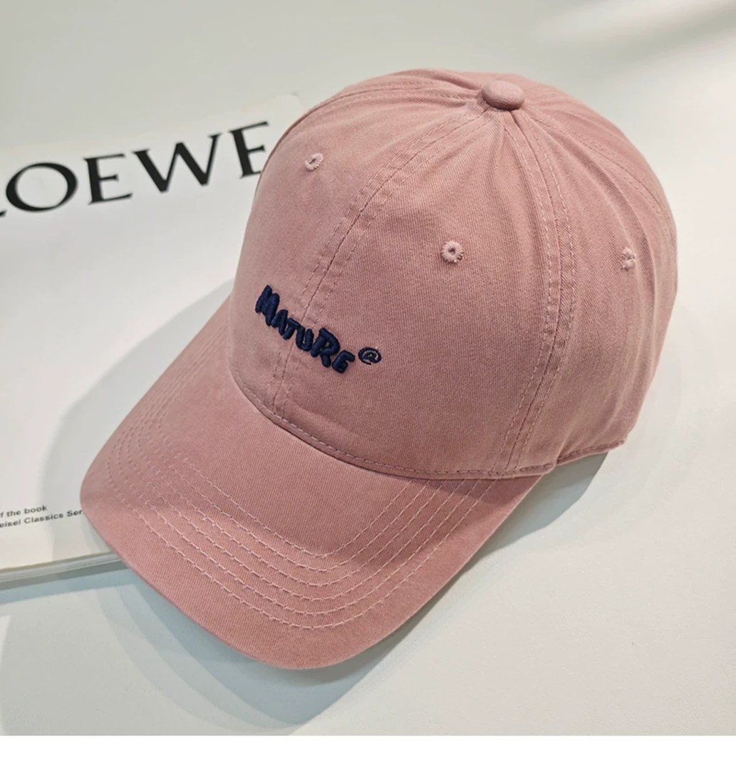 鸭舌帽帽子软顶时尚小字母甜美显脸小鸭舌帽遮阳帽棒球帽遮阳帽子