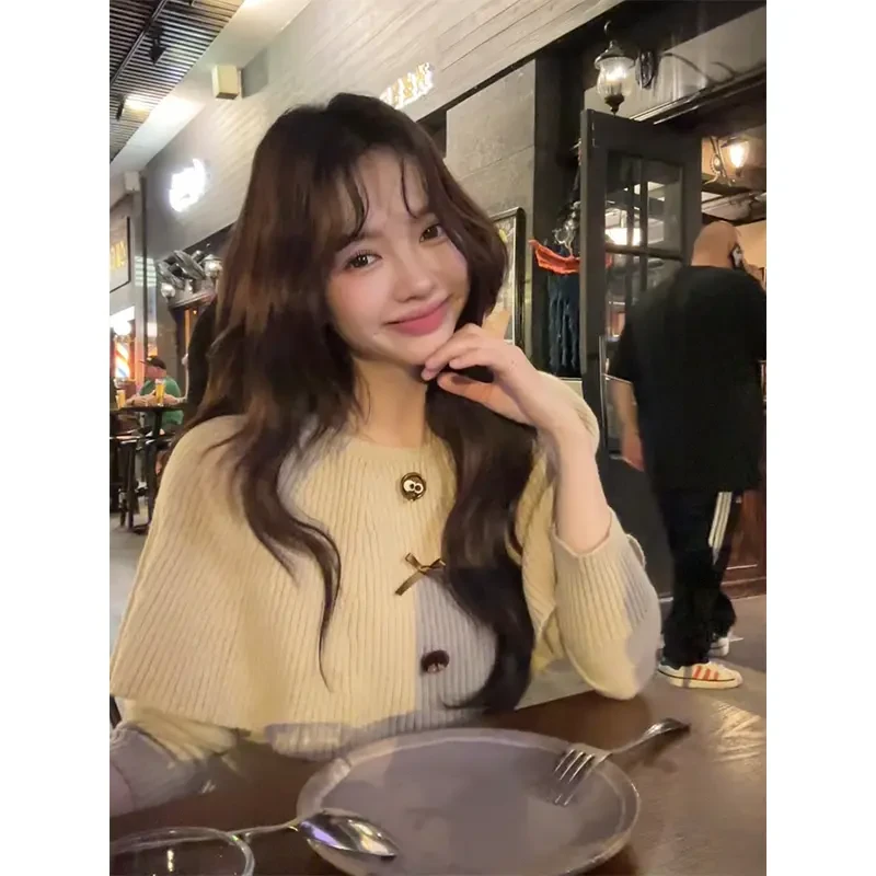 【千金归来套装】冬季甜美温柔千金斗篷蝴蝶结时尚套装