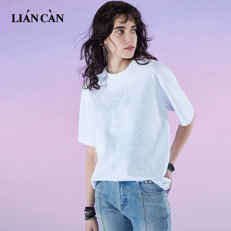 莲灿2025春夏新商场同款波西米亚风针织宽松短袖T恤71VF111002