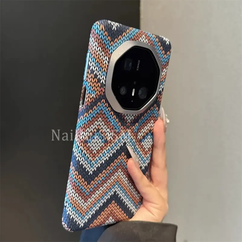 高档适用华为mate70rs非凡大师手机壳碳纤维纹理70pro创意肤感70