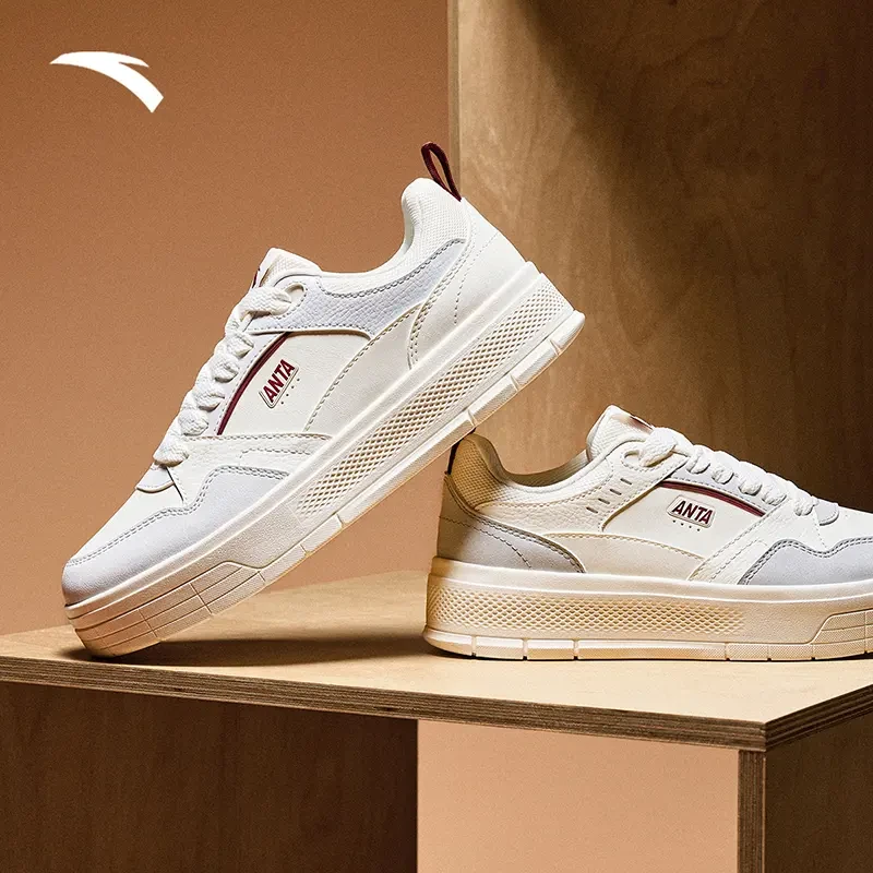 安踏轻风板鞋增高时尚潮流百搭男女休闲舒适防滑耐磨休闲运动鞋