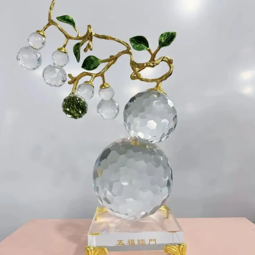 创意轻奢水晶葫芦家居客厅玄关高档装饰品