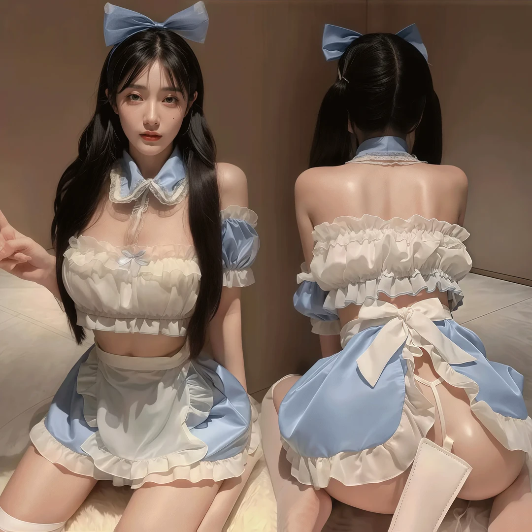 【野美女仆】火辣性感约会战袍辣妹甜美jk蕾丝显瘦纯欲风薄款日系风
