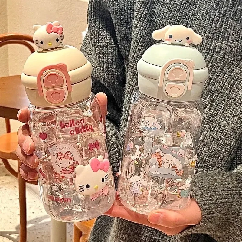 便携吸管杯双饮耐摔学生新款2025高颜值塑料杯女生ins可爱水杯TT