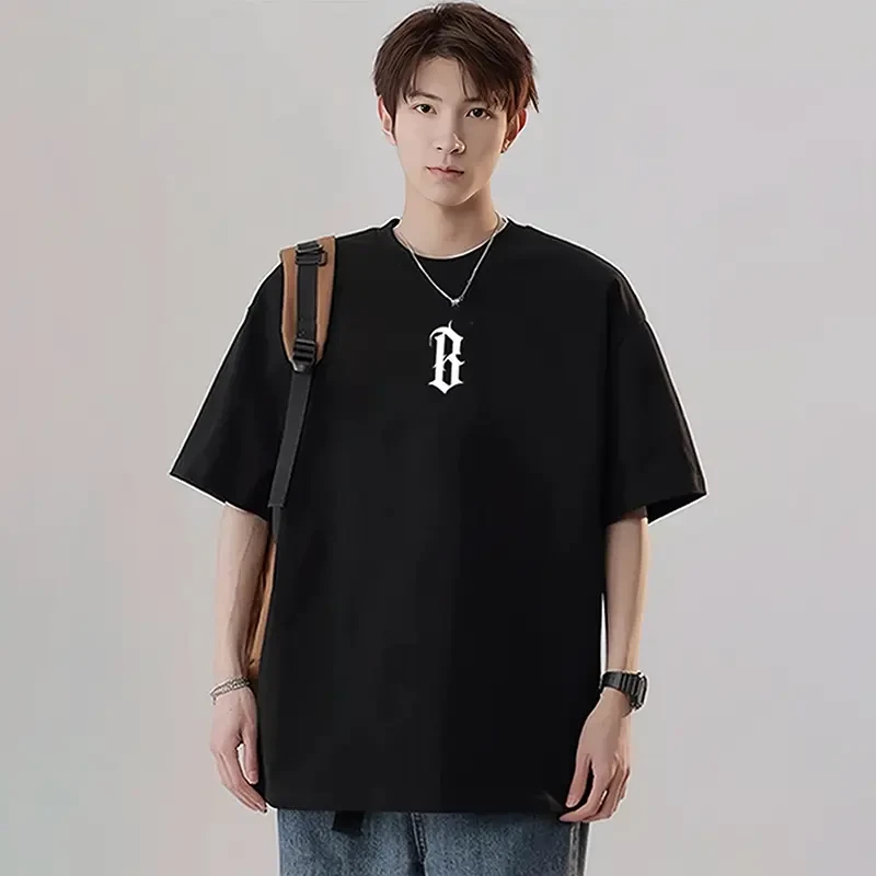 BONELESS BTW潮牌2025重磅高街夏季纯棉短袖男女宽松国潮美式T恤