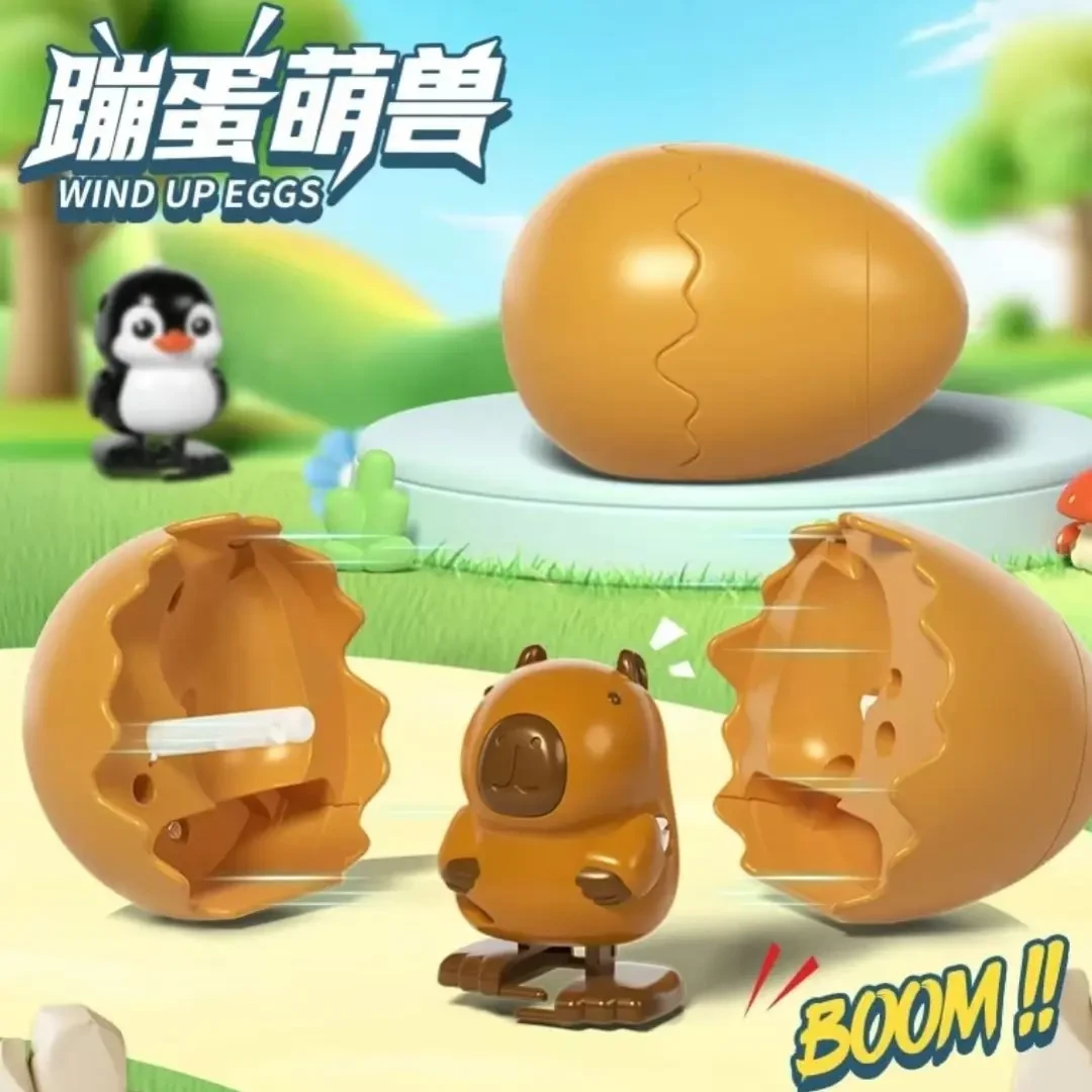 蹦蛋新奇发条玩具会走路卡皮巴巴儿童上链条动物会跑恐龙益智
