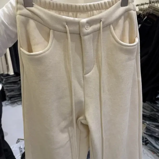 (番茄)冬季加绒阔腿休闲裤7327