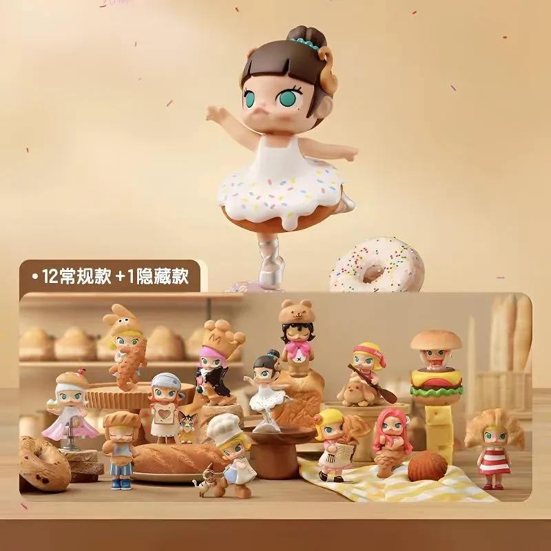【拆盒】MOLLY面包脑袋系列盲盒潮玩手办