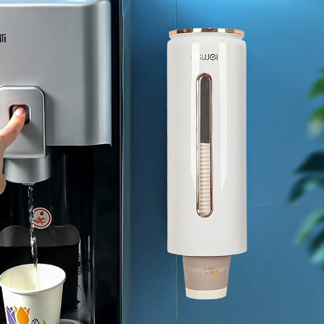 一次性杯子取杯器壁挂式免打孔家用高颜值自动饮水机纸杯架取杯架
