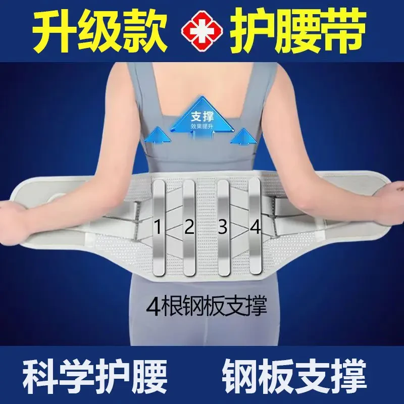 护腰带腰椎间盘钢板支撑久站久坐透气保暖四季通用男女中老年