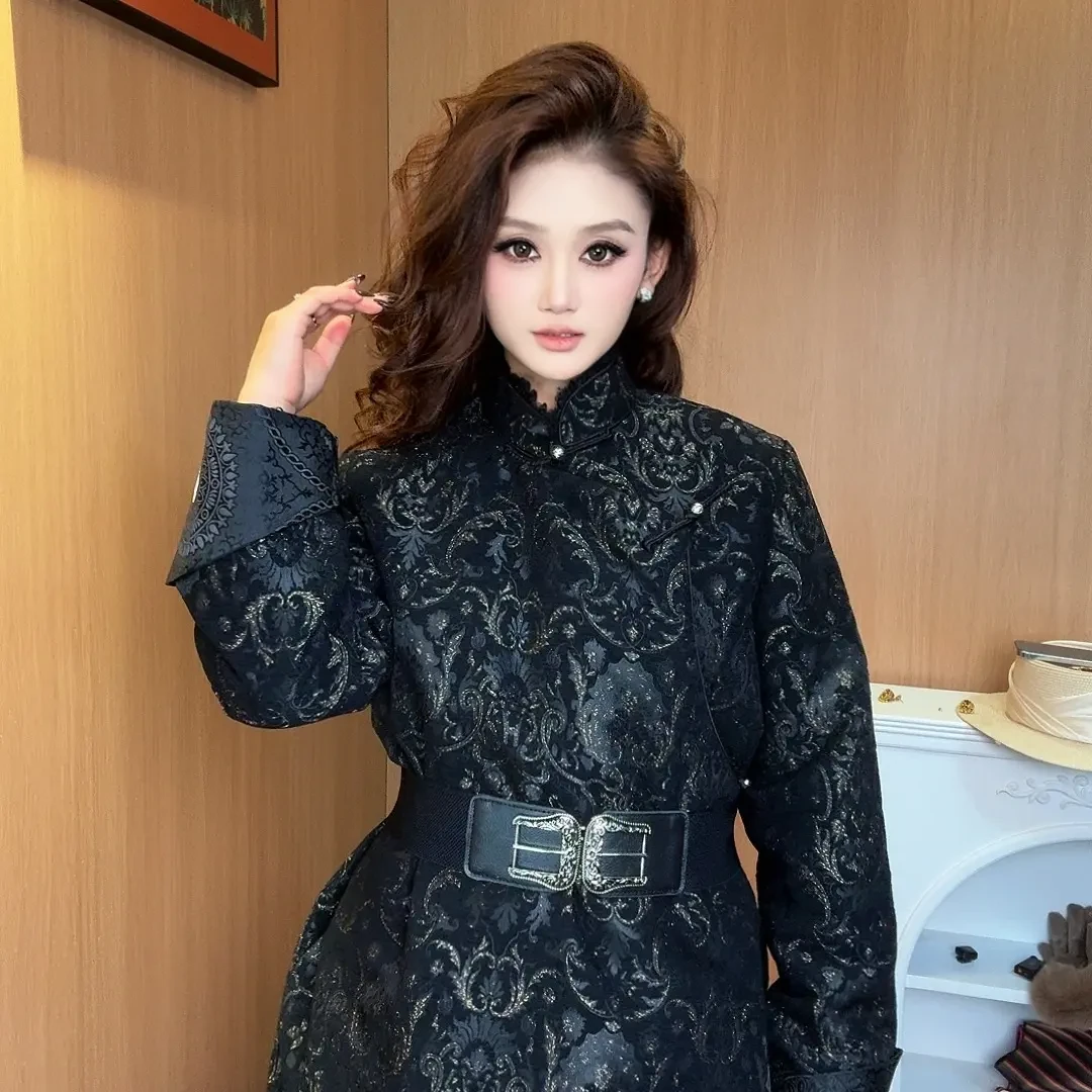 【央拉】冬季加厚款民族风精致外套【送腰带】