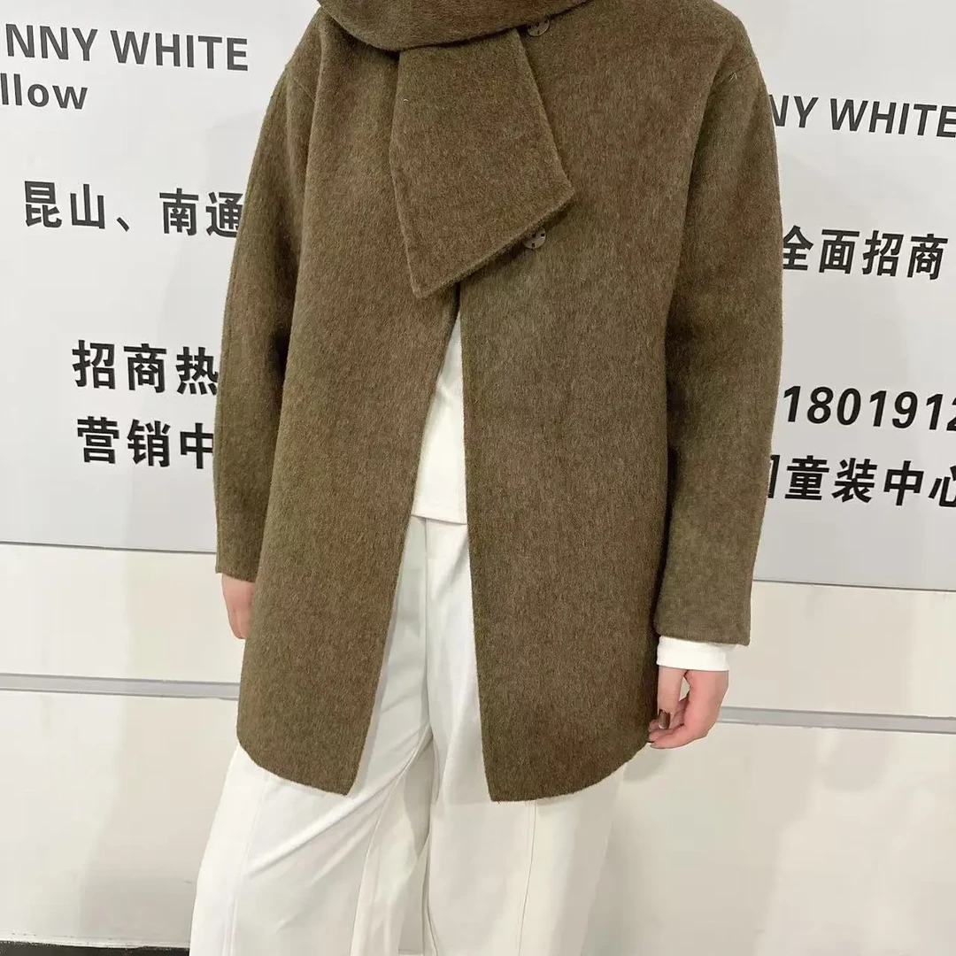 衣凡02短款双面毛呢围脖休闲简约高级时尚百搭