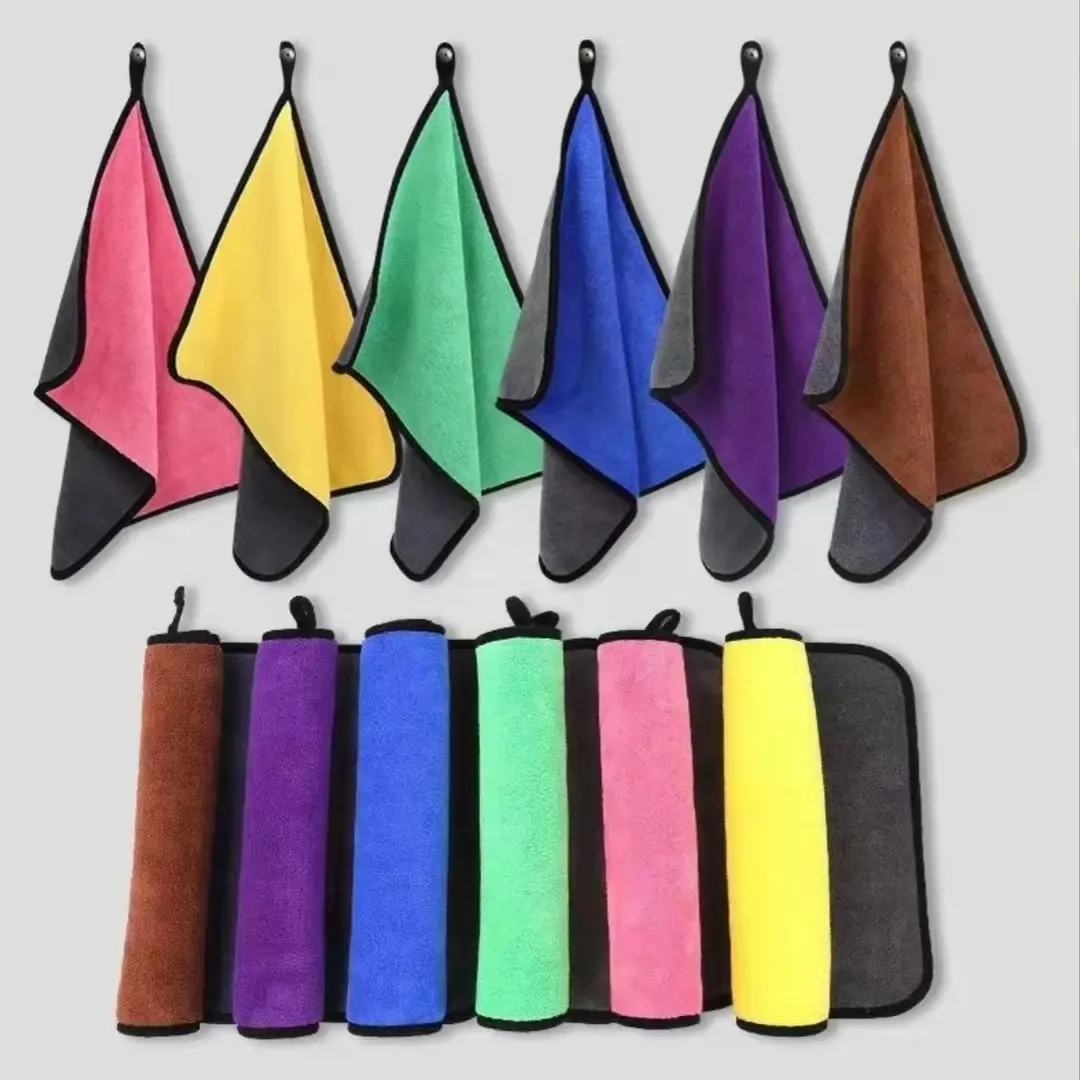 【到手8条】擦车毛巾抹布强吸水不掉毛挂式保洁洗车清洁布加厚