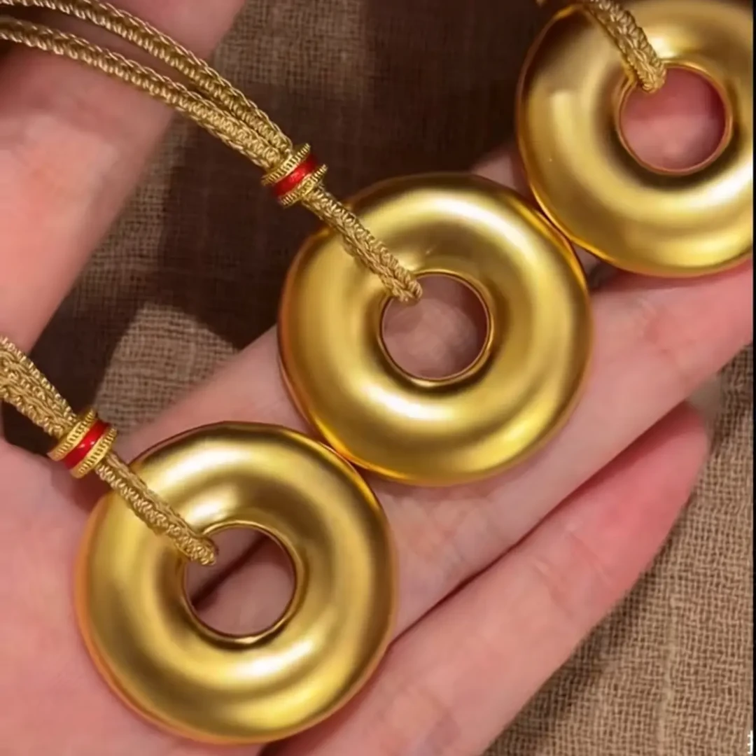 合金棉绳项链 珠转运珠福字如意乾坤圈含绳送礼情侣