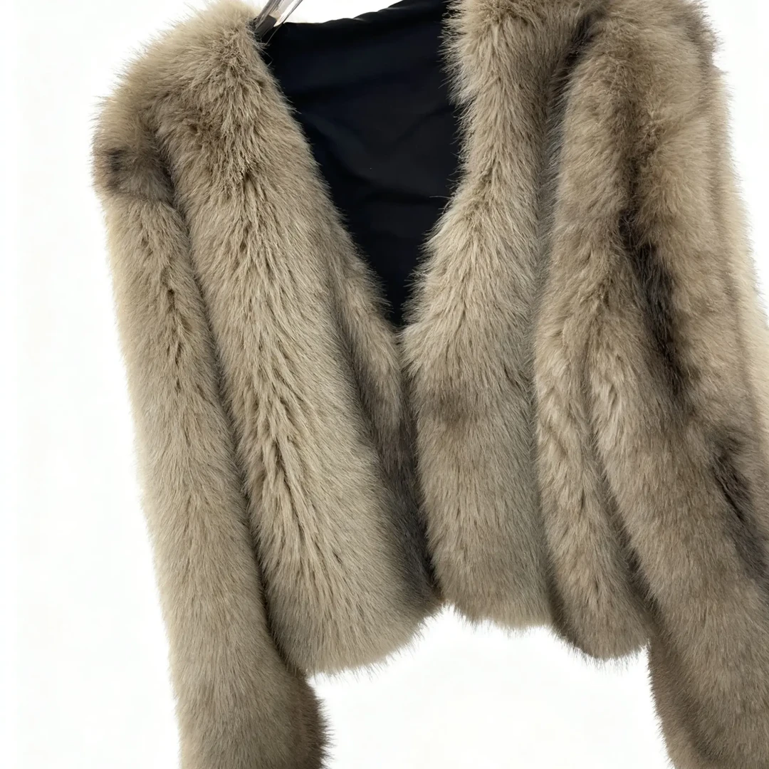 翻领短款单排扣女士女装大衣女秋冬冷淡系女短外套