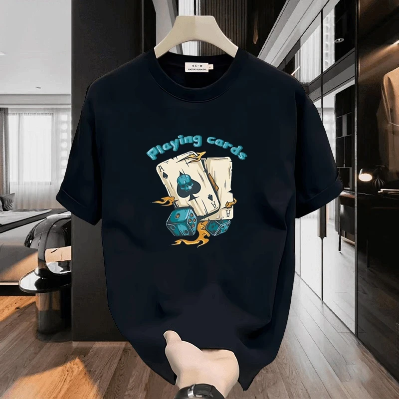 仓石一树潮牌印花短袖T恤男夏季潮流美式宽松重磅休闲圆领半袖ins