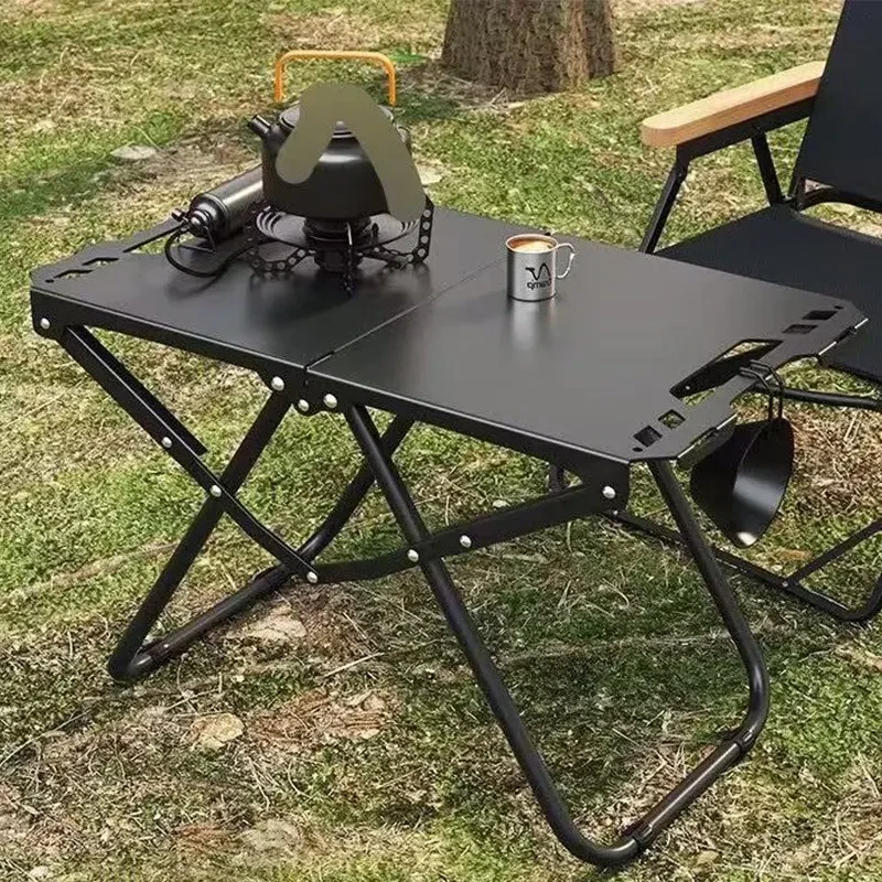多功能折叠桌户外露营轻便可折叠战术桌露天野餐碳钢便携小桌子
