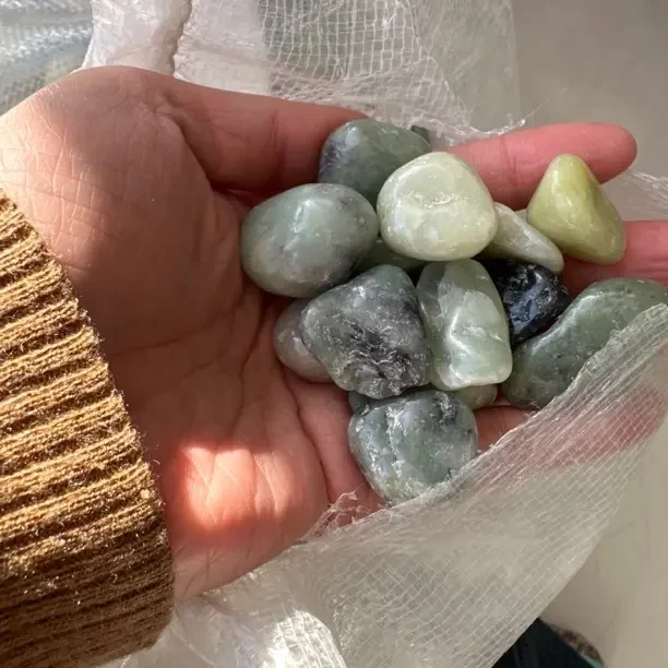 天然岫玉鱼缸石花盆石造景石观赏石