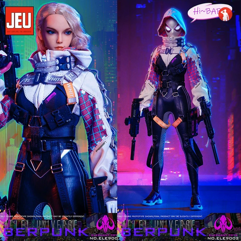 JEU【现货】大象1/6赛博蜘蛛女兵人模型 可动人偶可动眼 ELE9002