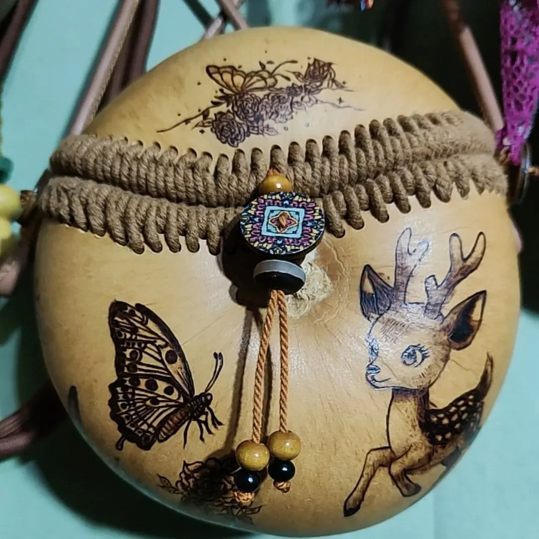 天然苹果葫芦收纳包可爱实用可作摆件装饰礼品件