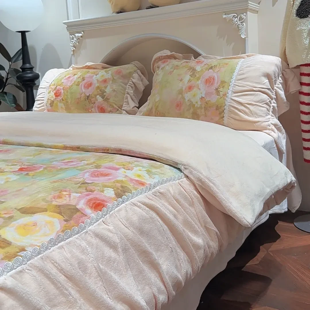 牛奶98%以上被套床品套件冬季轻奢宿舍保暖可拆卸