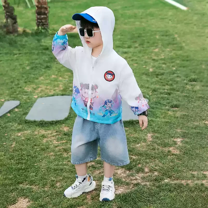 男童外套夏季薄款防晒衣2025新款哪吒衣服女童宝宝婴儿凉感皮肤衣