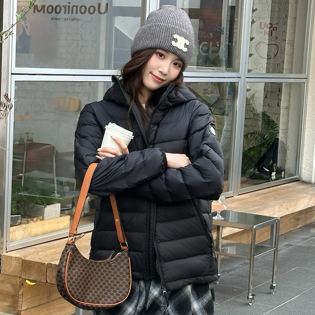 2025年新款秋冬羽绒外套棉服骨女短款轻薄款连帽男女情侣羽绒棉服